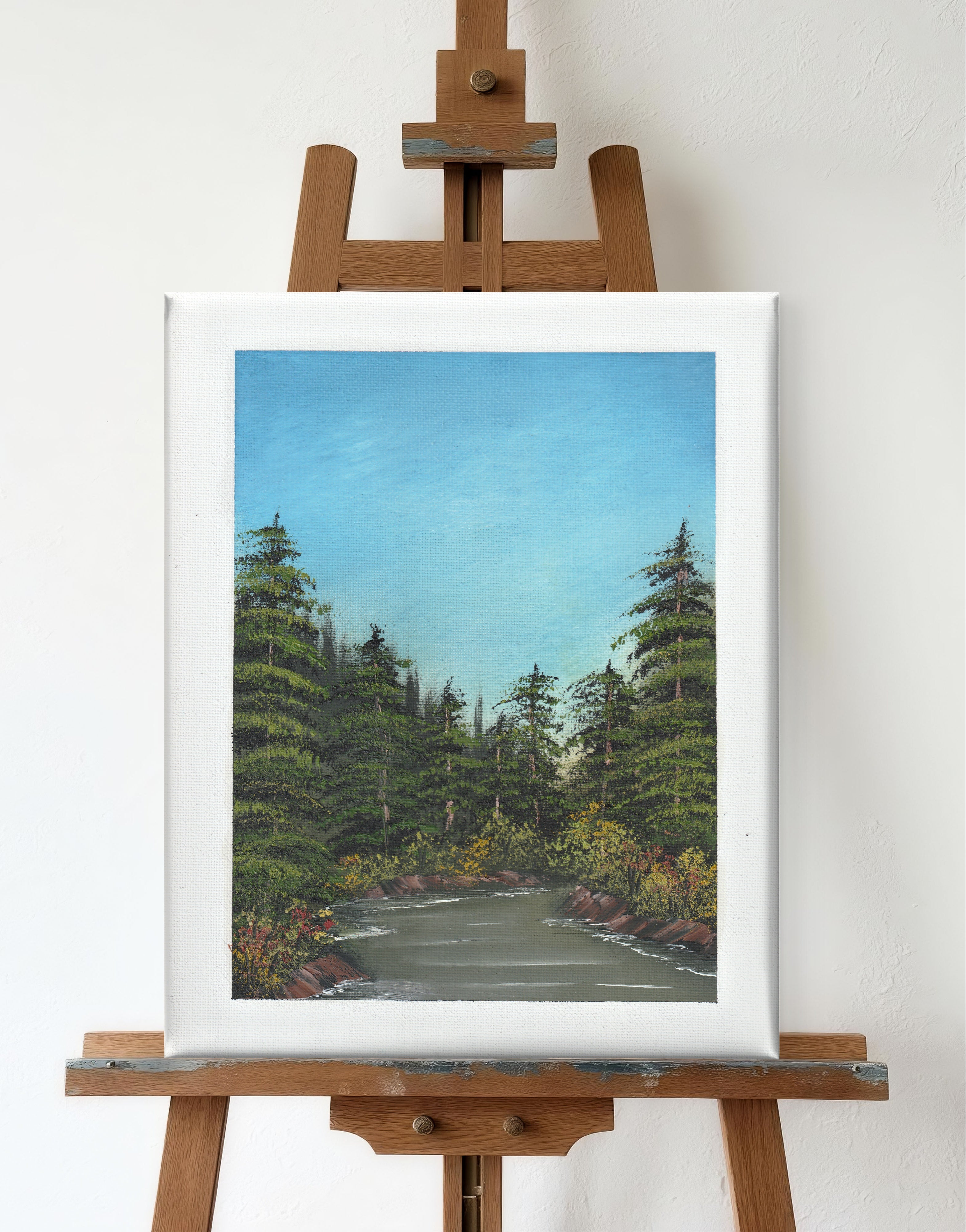 8x10 Canvas Painting: Down the River