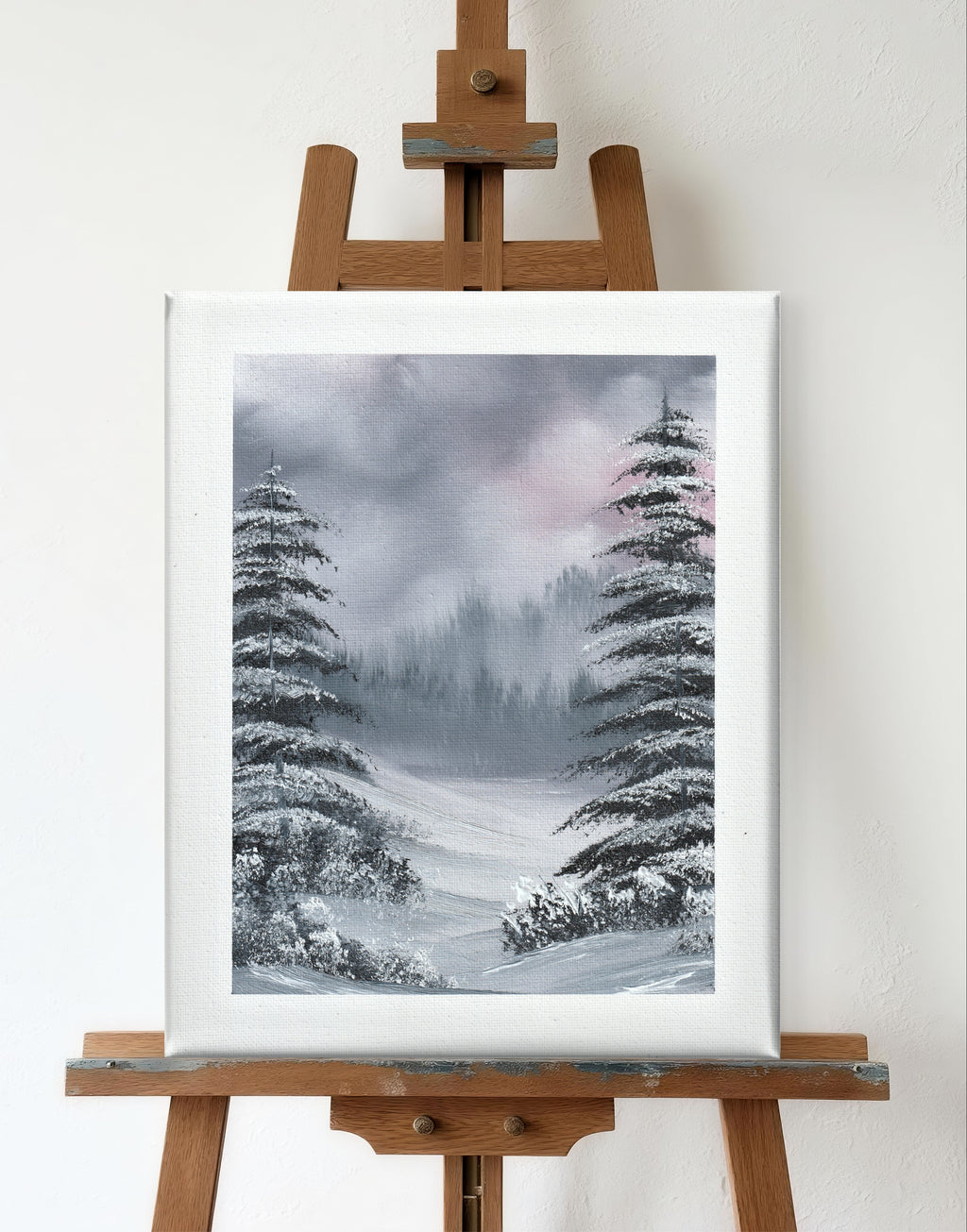 8x10 Canvas Painting: Into the Woods