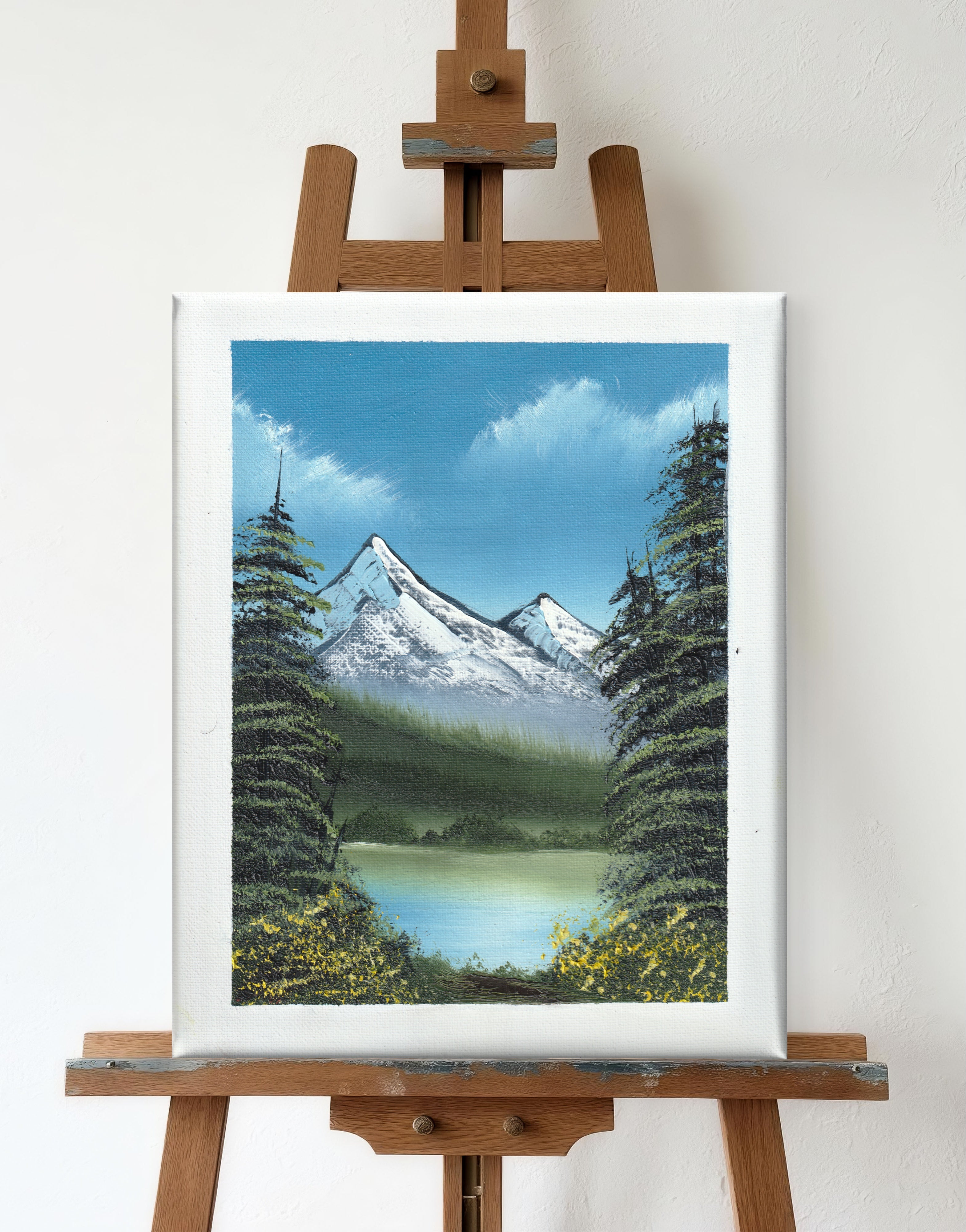 8x10 Canvas Painting: Mountain View