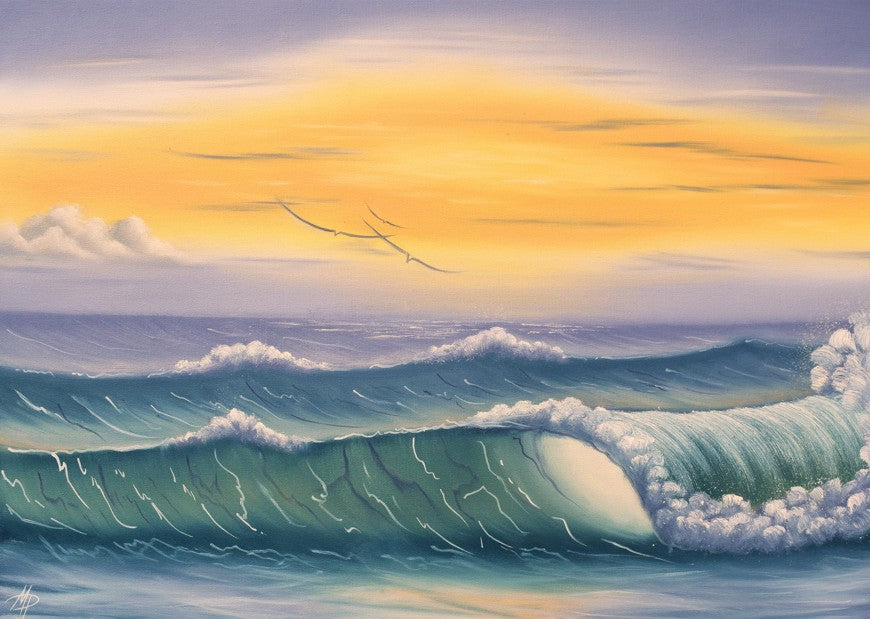 18x24 Painting Dawn Seascape