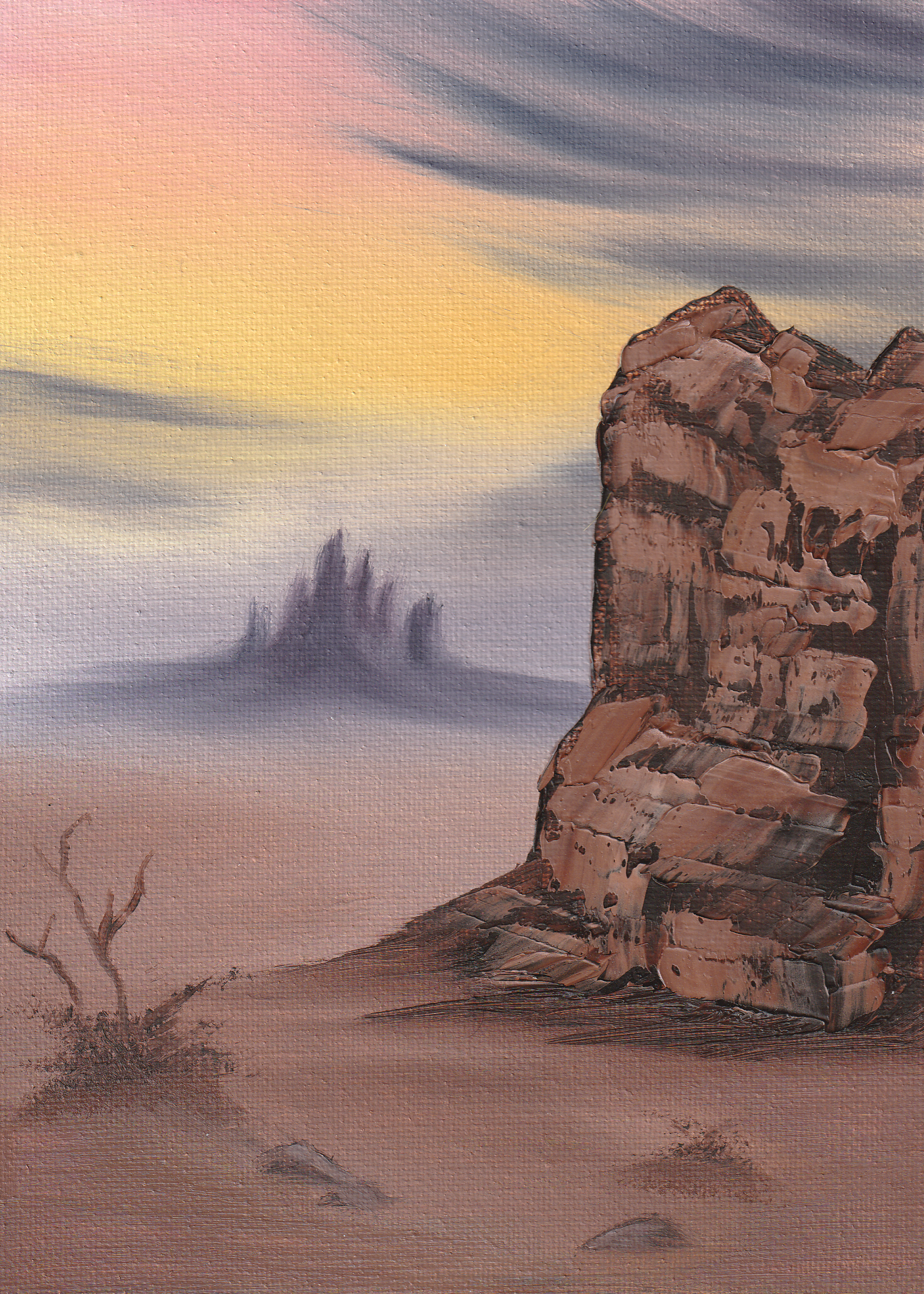 8x10 Canvas Painting: Quiet Reflection
