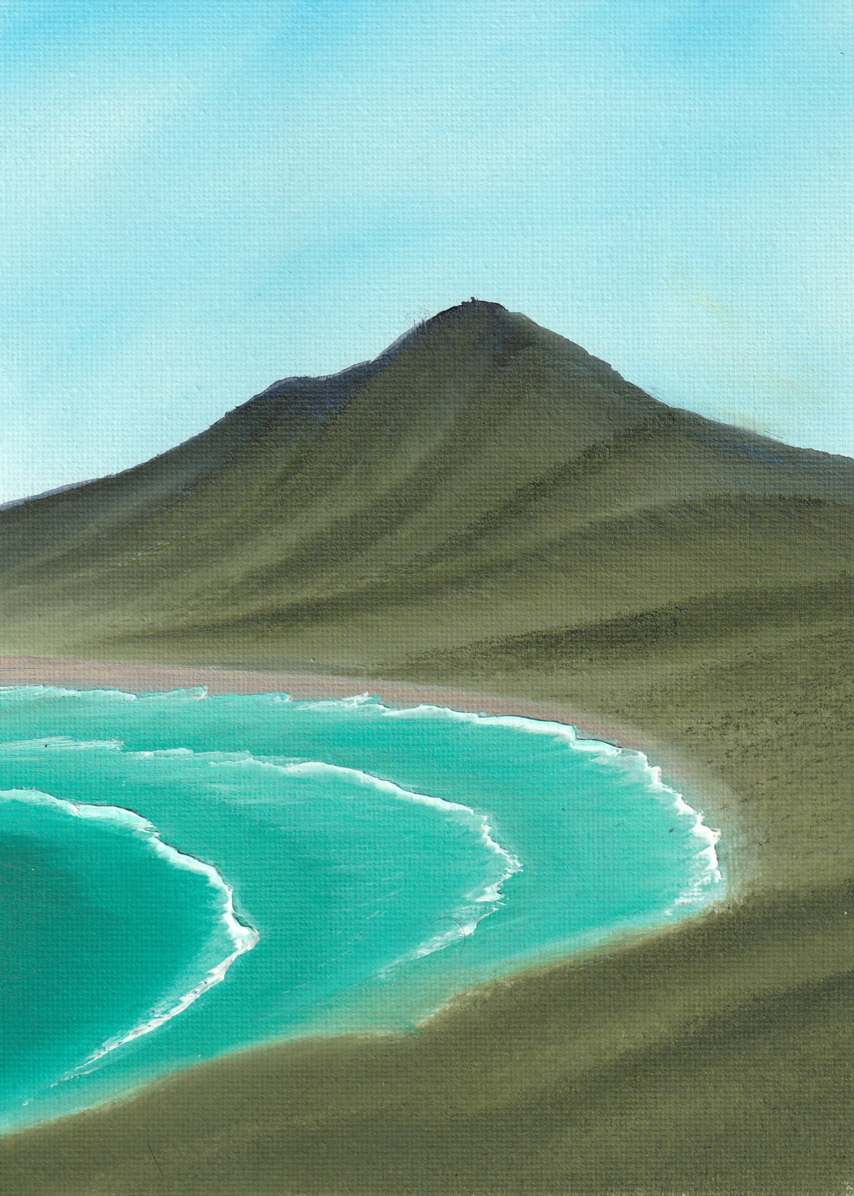 8x10 Canvas Painting: Hawaiian Hug