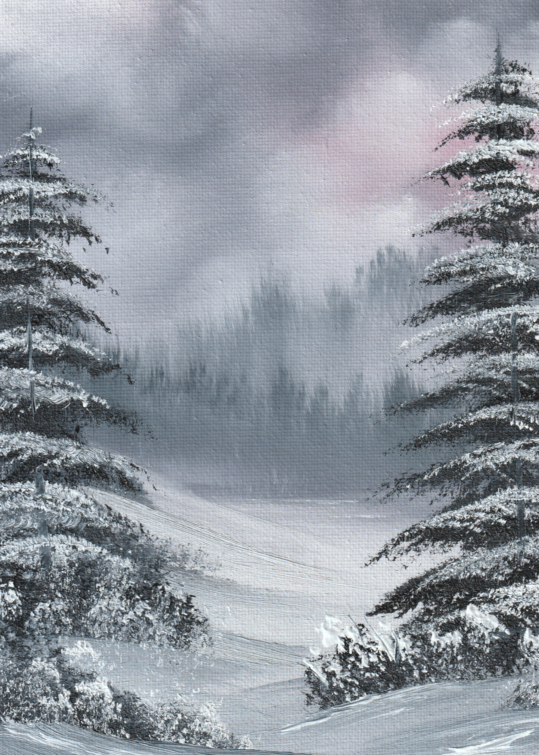 8x10 Canvas Painting: Into the Woods