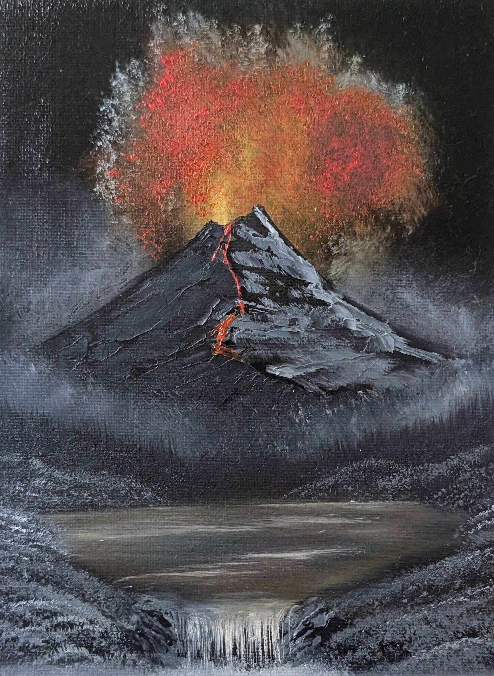 SOLD OUT - 8x10 Canvas Painting: Rage Into Calm Waters