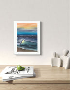 8x10 Canvas Painting: Serene Seascape