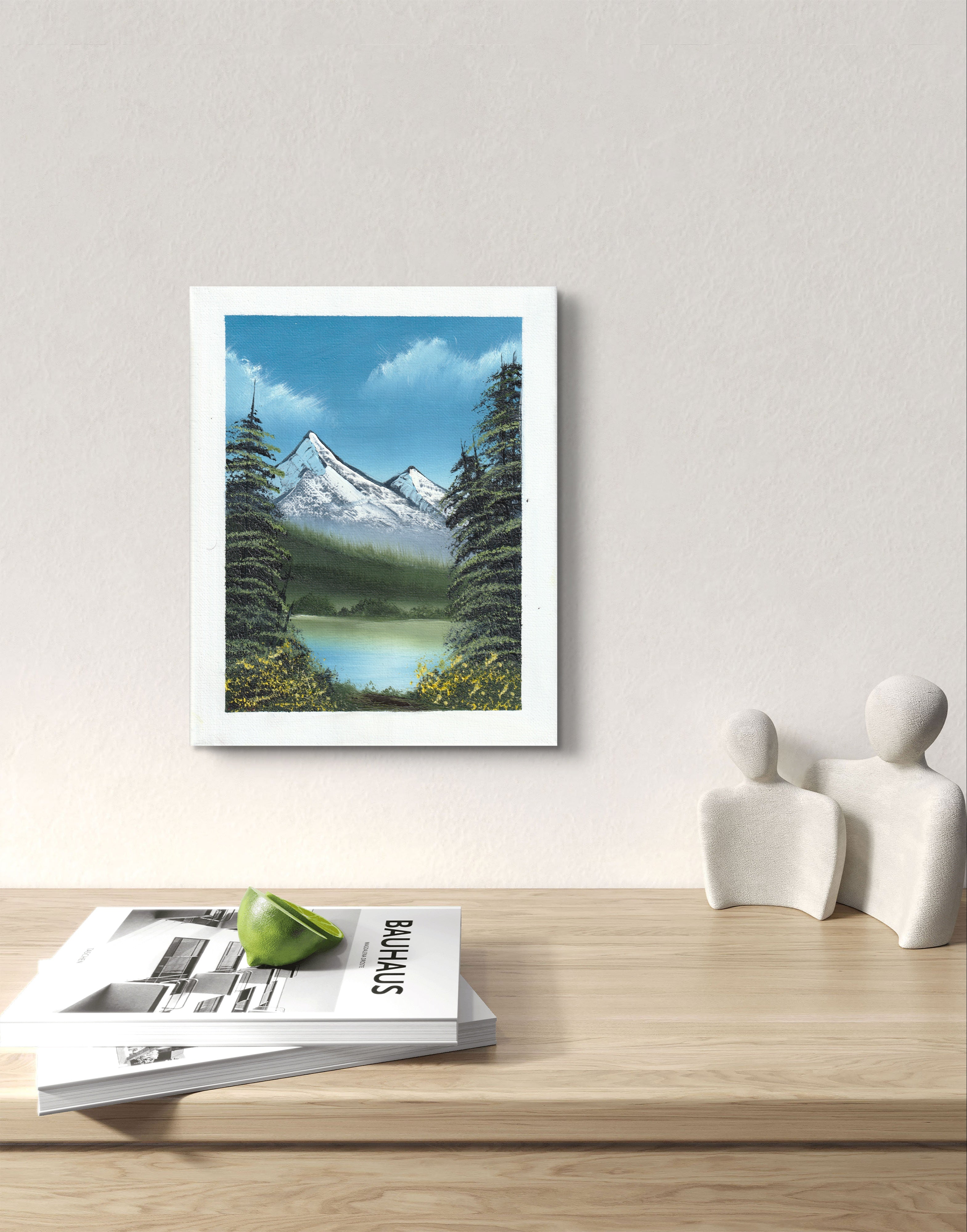 8x10 Canvas Painting: Mountain View