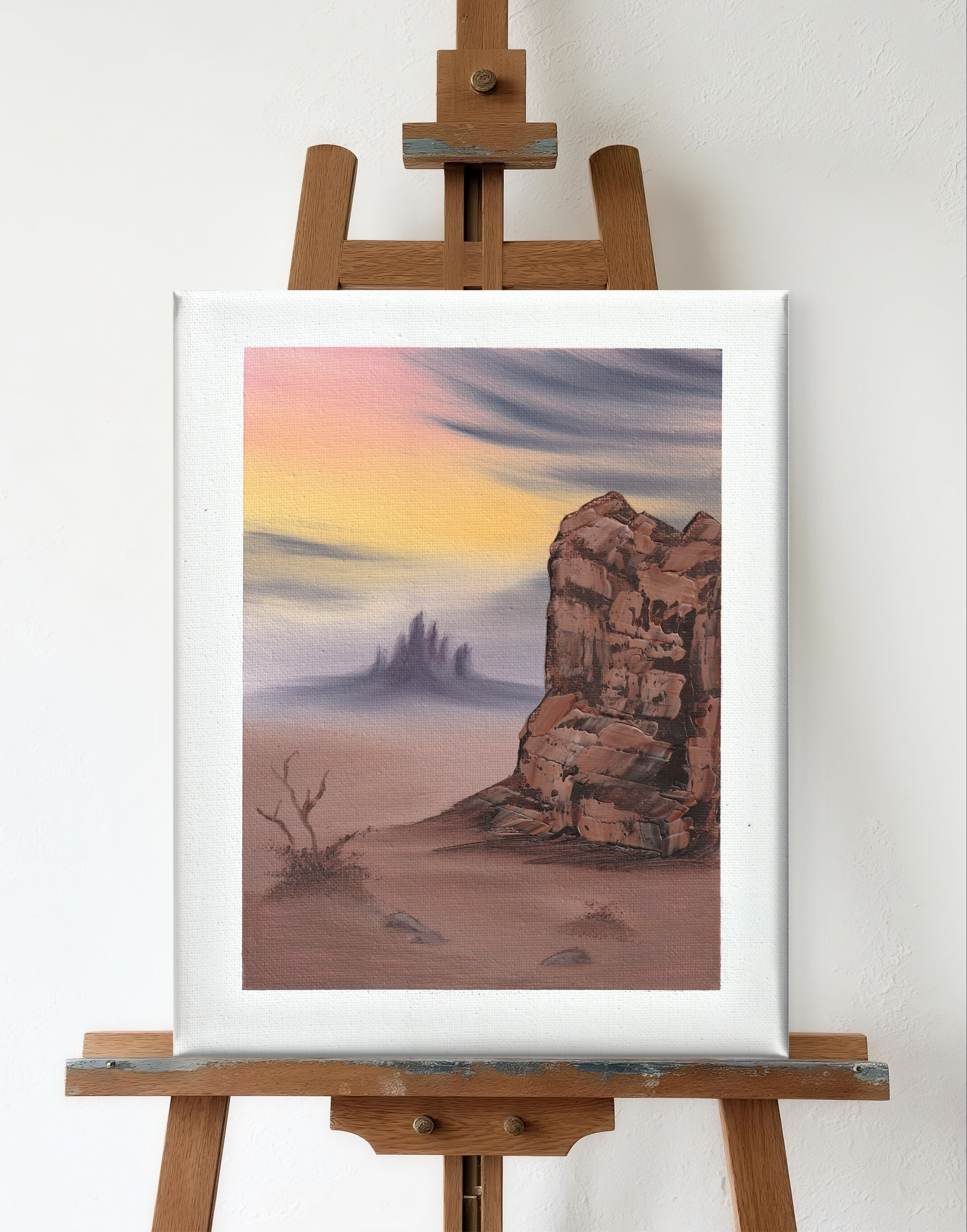 8x10 Canvas Painting: Quiet Reflection