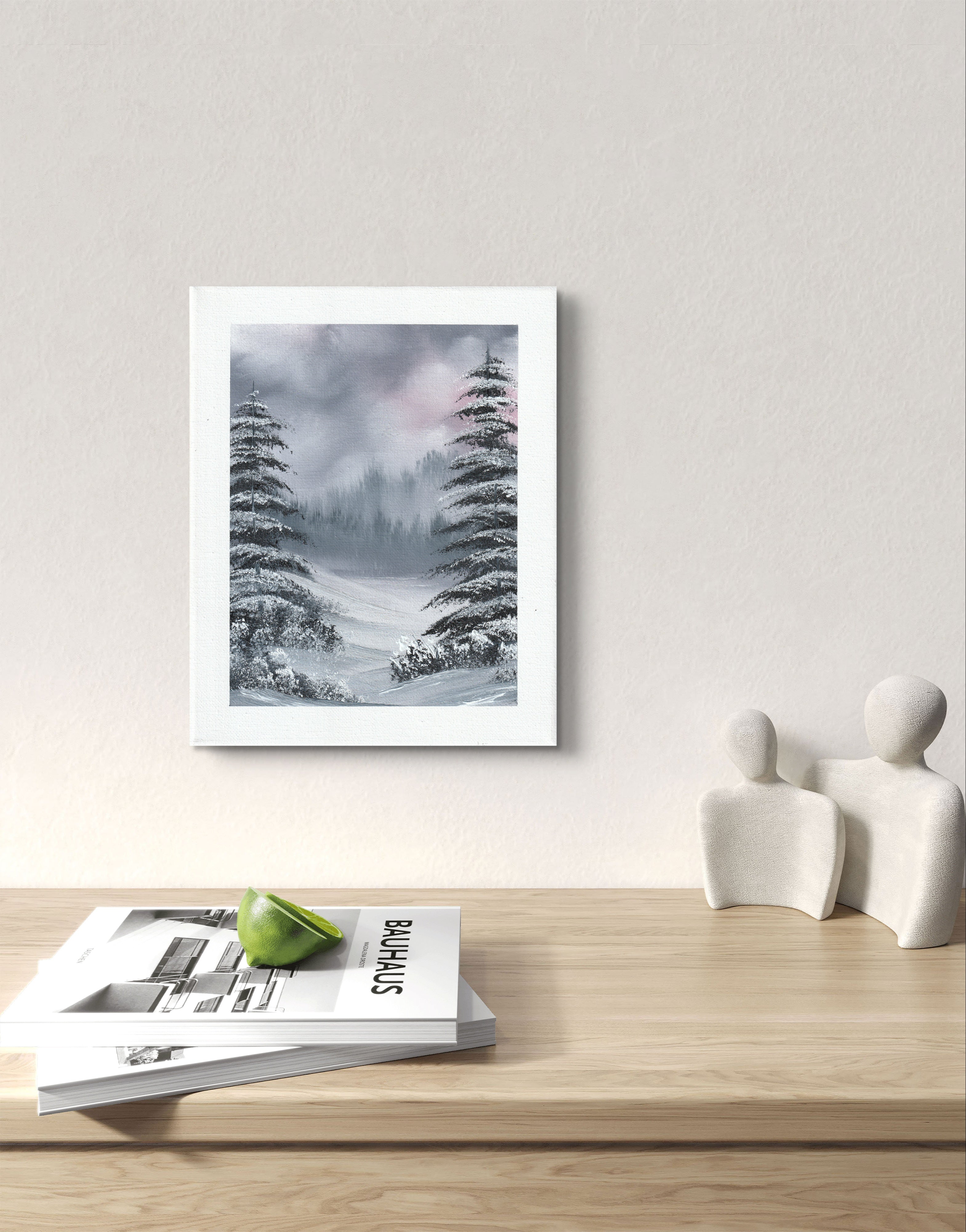 8x10 Canvas Painting: Into the Woods